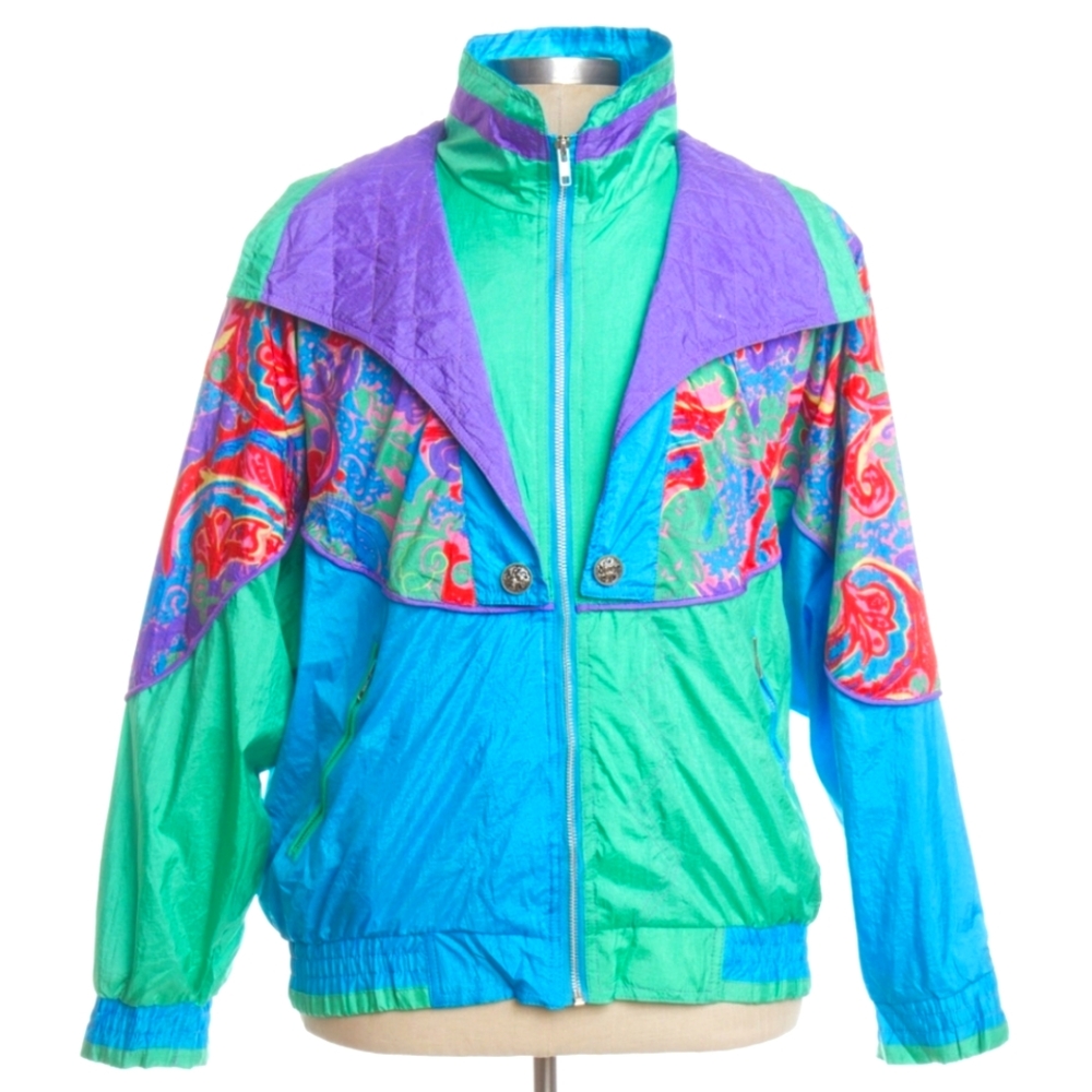 90s womens nylon jacket- medium